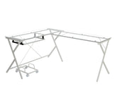 Dazenus Clear Glass & White Finish Desk Model OF00048 By ACME Furniture